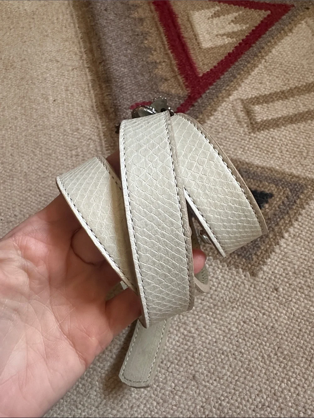 Vintage 90s Unsigned Kieselstein-Cord Frog Bucklace With Leatherrock Belt
